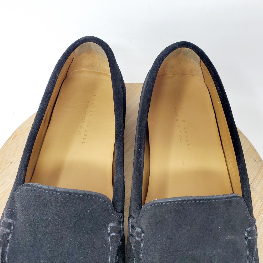 Oliver Cabell Loafer Women 38 Black Suede Slip On Driving Driver Minimalist Shoe - Picture 5 of 12